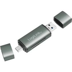 LogiLink USB 3.2 Gen1 card reader, for SD and microSD. [Levering: 2-3 dage]